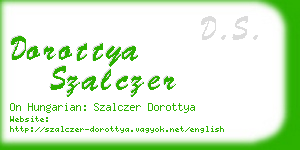 dorottya szalczer business card